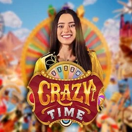 Crazy Time slot logo by Evolution at Spinmacho Casino