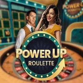 Official Live Casino logo: PowerUP Roulette by Pragmatic Play at Spinmacho Casino