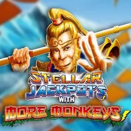 Stellar Jackpots with More Monkeys logo – Jackpots by Lightning Box Game at Spinmacho Casino