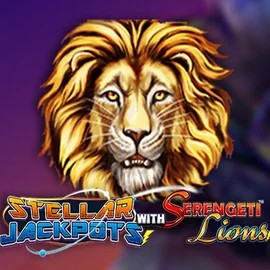 Stellar Jackpots with Serengeti Lions logo – Jackpots by Lightning Box Game at Spinmacho Casino