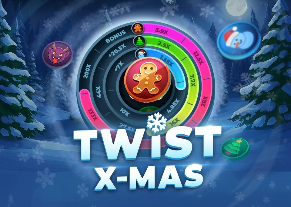 Twist X-mas logo – Casino Games by InOut at Spinmacho Casino